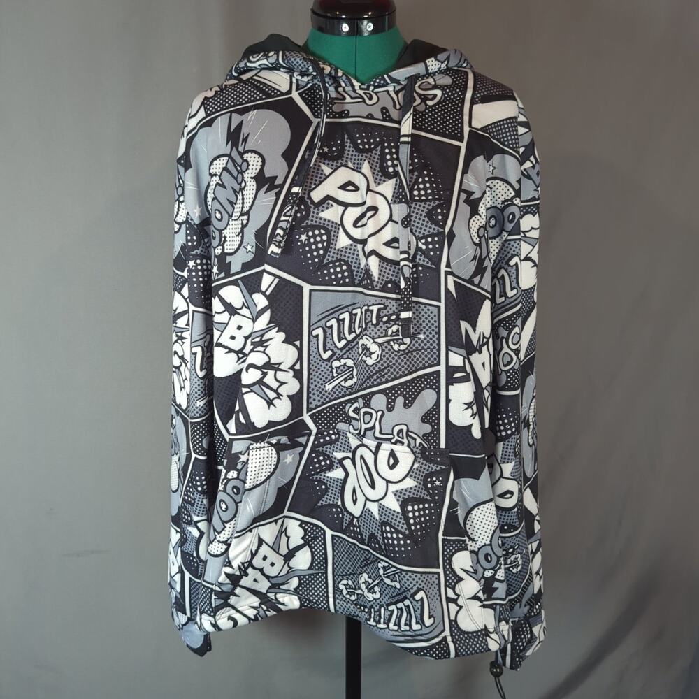 Drill Clothing Co Oh Snap! Comic Print Graphic Hoodie Men's L